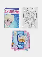 Синий гирлянда на ленте и люверсах "С Днем Рождения!" Холодное сердце
