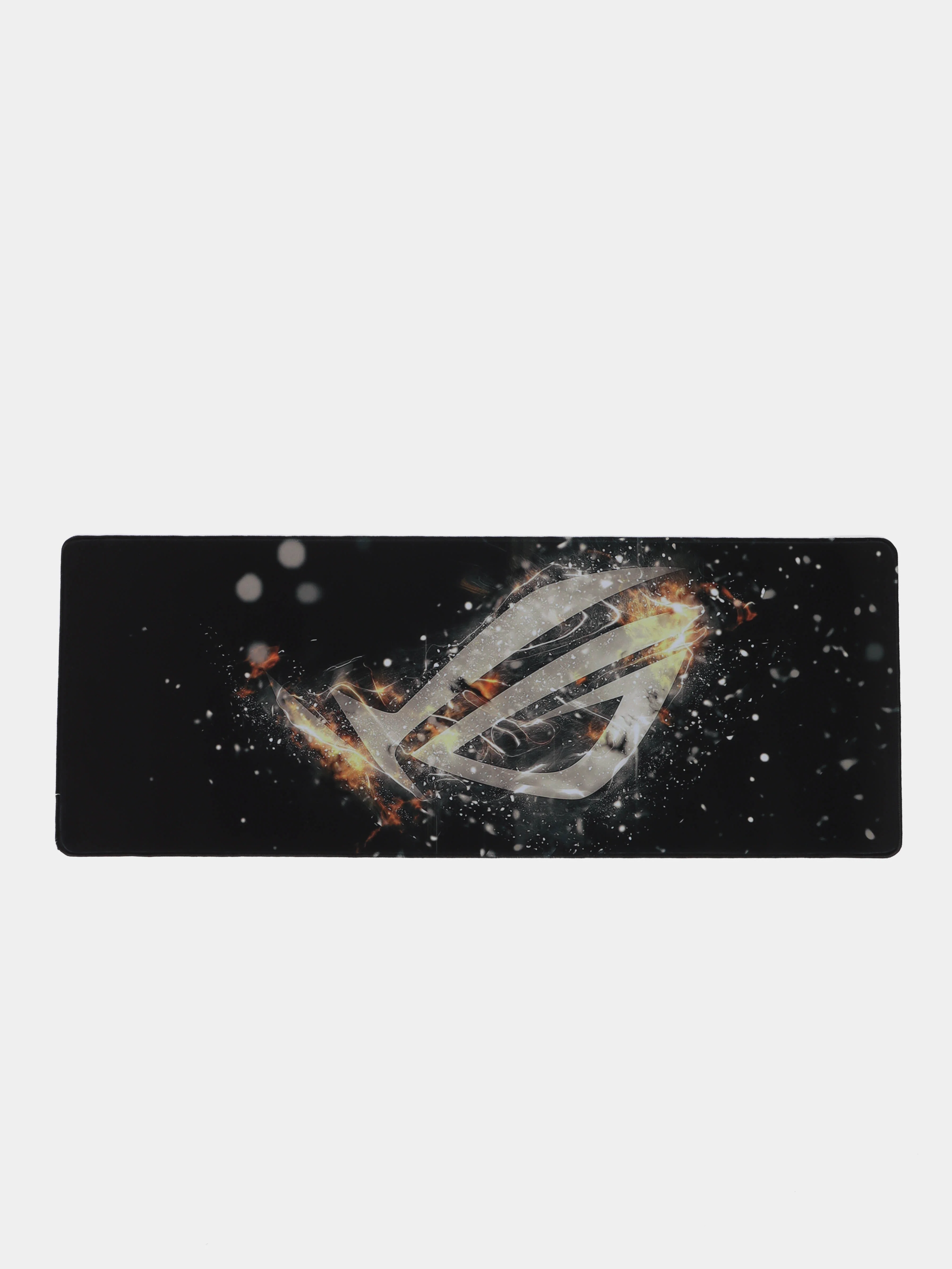Белый коврик игровой для клавиатуры и мыши, 800 х 300, с принтом