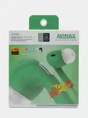 Зеленый наушники с микрофоном, с разъёмом Jack 3.5 mm, Avimax