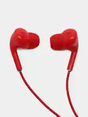 Красный наушники с микрофоном, с разъёмом Jack 3.5 mm, Avimax