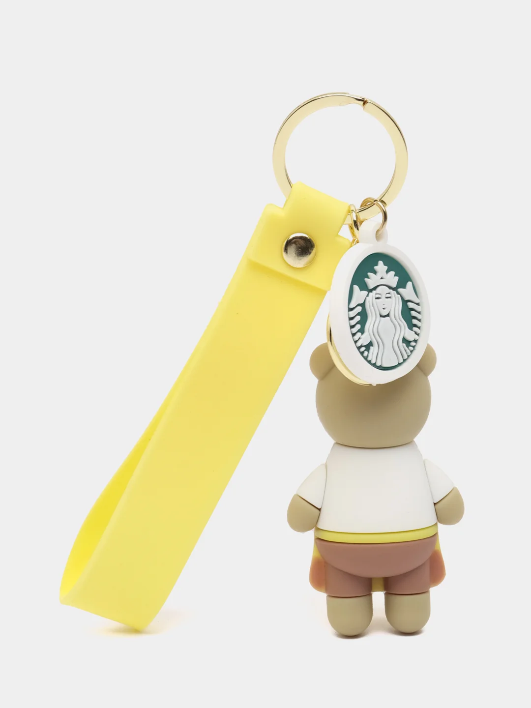 Желтый брелок на ключи,рюкзак,сумку Мишка Starbucks,Медвежонок,Wednesday,Гарри Потер,death note