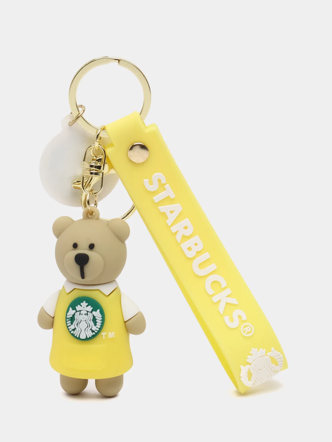 Желтый брелок на ключи,рюкзак,сумку Мишка Starbucks,Медвежонок,Wednesday,Гарри Потер,death note