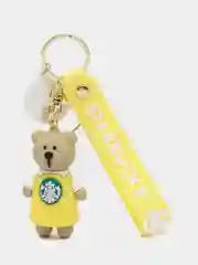 Желтый брелок на ключи,рюкзак,сумку Мишка Starbucks,Медвежонок,Wednesday,Гарри Потер,death note