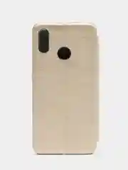 Золотой чехол книжка с карточкой для Huawei P20 Lite / 2019