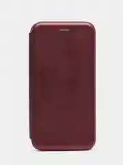 Бордовый чехол книжка с карточкой для Honor 8C