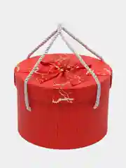 Красный коробка подарочная "Теплые чувства" 19*19*13 см,упаковка для подарка на Новый год