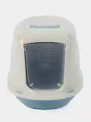 Светло-синий туалет для кошек закрытый  GEORPLAST GALAXY JAMBO