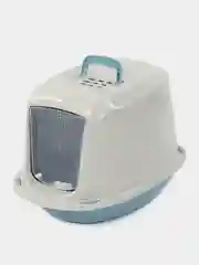 Светло-синий туалет для кошек закрытый  GEORPLAST GALAXY JAMBO