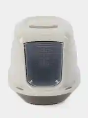 Бежевый меланж туалет для кошек закрытый  GEORPLAST GALAXY JAMBO