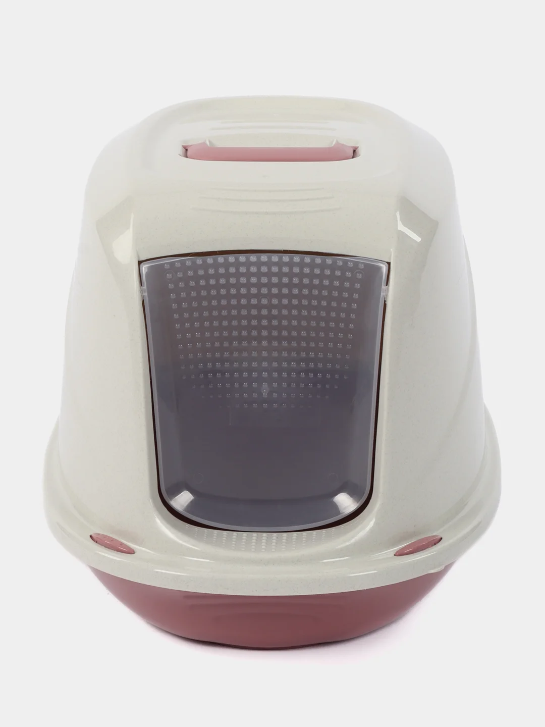 Розовый туалет для кошек закрытый  GEORPLAST GALAXY JAMBO