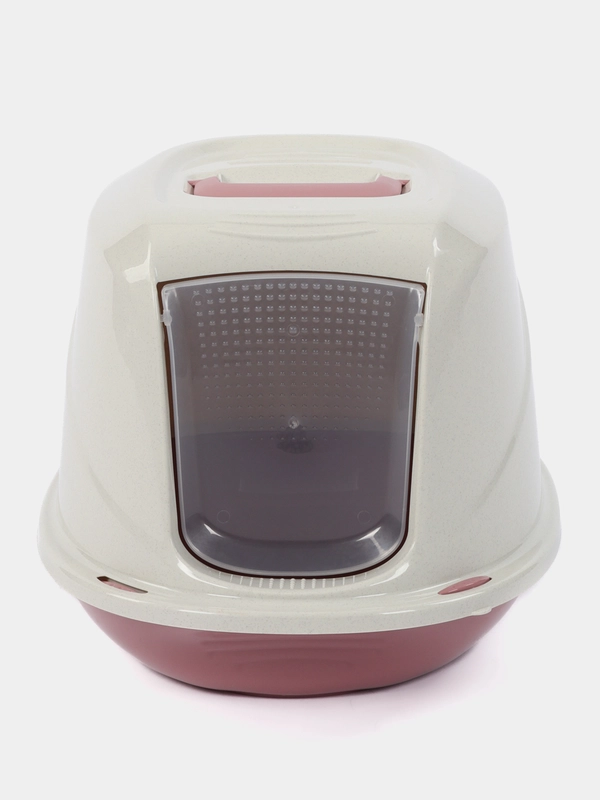 Туалет для кошек закрытый GEORPLAST GALAXY DELUXE, розовый