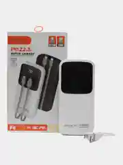Белый повербанк Быстрая зарядка Quick Charge 3.0А Power bank F6, 10000 mah аккумулятор Demaco