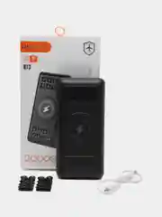 Черный повербанк с беспроводной зарядкой Power bank В13, 20000 mah аккумулятор