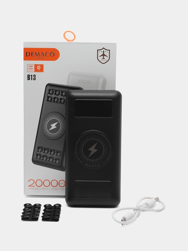 Повербанк с беспроводной зарядкой Power bank В13, 20000 mah аккумулятор