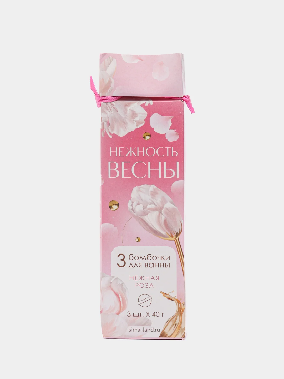 Коралловый бомбочки для ванны, 3 штуки по 40 г в подарочной упаковке