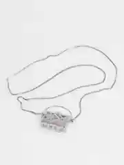 Серый украшение-цепочка (бодичейн, сотуар), на одежду (пиджак, платье), бусы "жемчуг",  сердце