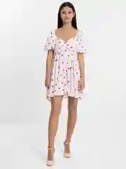 Белый платье женское,  с сердечками, повседневное, вечернее
