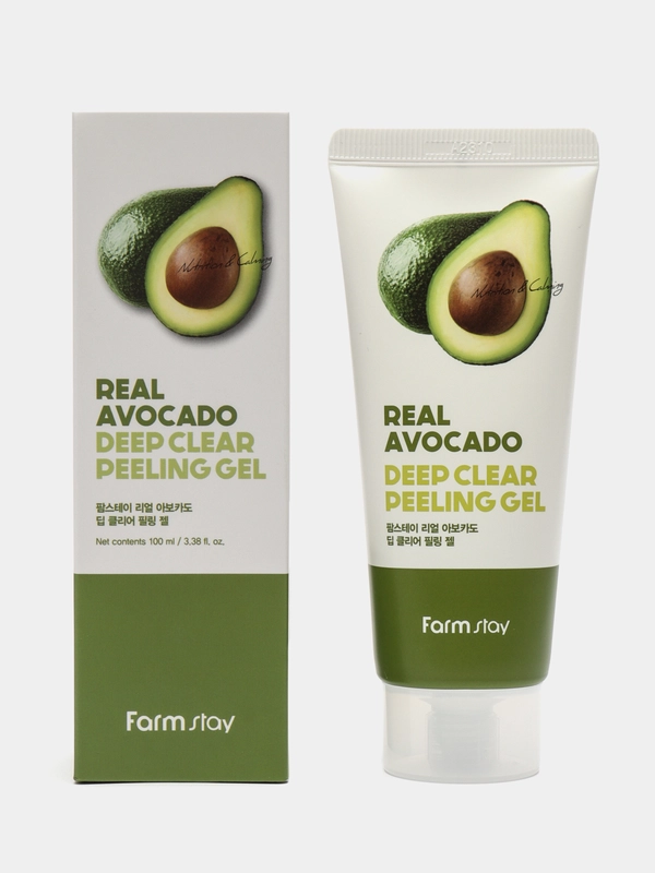 Пилинг скатка для лица с авокадо Farm Stay real avocado .100ml Корея