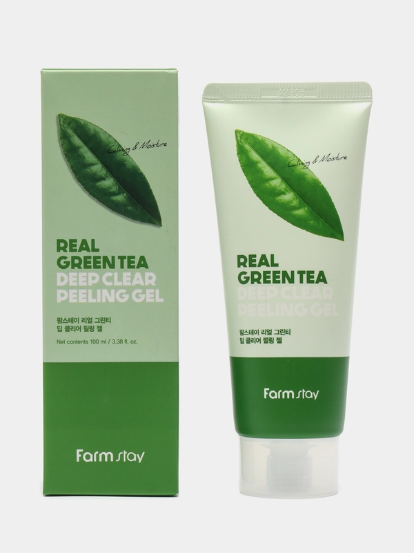 Пилинг скатка с экстрактом зелёного чая Farm Stay real Green Tea,100ml.Корея