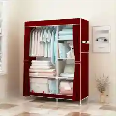 Красный шкаф для одежды, складной