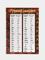 Плакат обучающий "Русский алфавит" А4