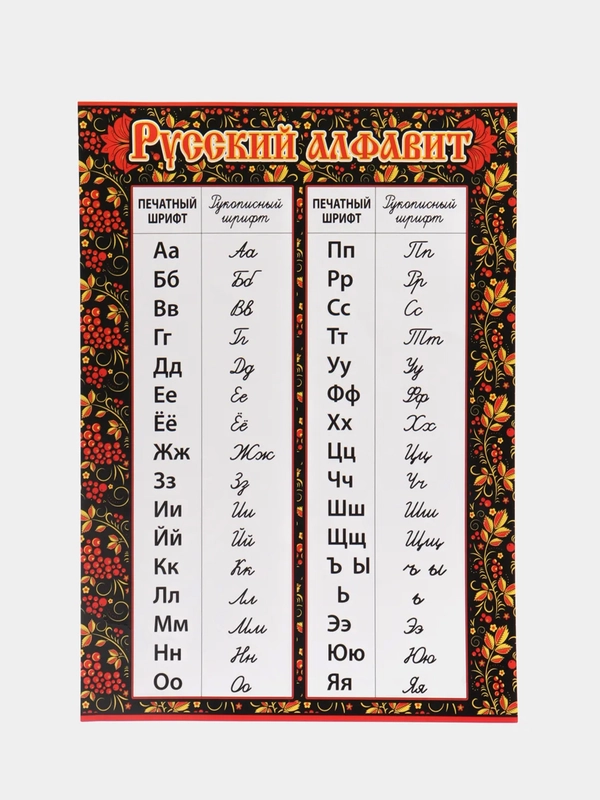 Плакат обучающий "Русский алфавит" А4