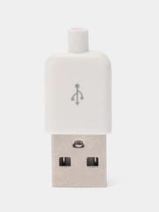 5 штук Штекер USB в корпусе белый разъем юсб на кабель
