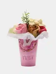 Фуксия букет из мыльных цветов, роз Декоративный букет, мыльные розы