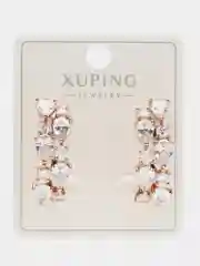 Золотой серьги Xuping, гипоаллергенные, медицинский сплав