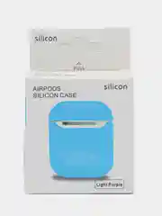 Голубой силиконовый чехол для наушников AirPods