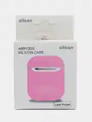 Розовый силиконовый чехол для наушников AirPods