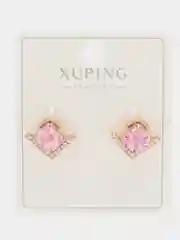 Розовый серьги Xuping гипоаллергенный медицинский сплав