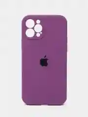 Сиреневый чехол для iPhone (Айфон) 12, 13, 14, Pro, Max, силиконовый + микрофибра, с защитой камеры