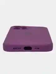 Сиреневый чехол для iPhone (Айфон) 12, 13, 14, Pro, Max, силиконовый + микрофибра, с защитой камеры