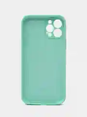 Лайм чехол для iPhone (Айфон) 12, 13, 14, Pro, Max, силиконовый + микрофибра, с защитой камеры