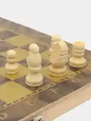 Набор игр с деревянной доской, 3 в 1: шахматы, нарды, шашки
