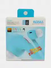 Синий наушники с микрофоном, с разъёмом Jack 3.5 mm, Avimax