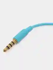 Синий наушники с микрофоном, с разъёмом Jack 3.5 mm, Avimax