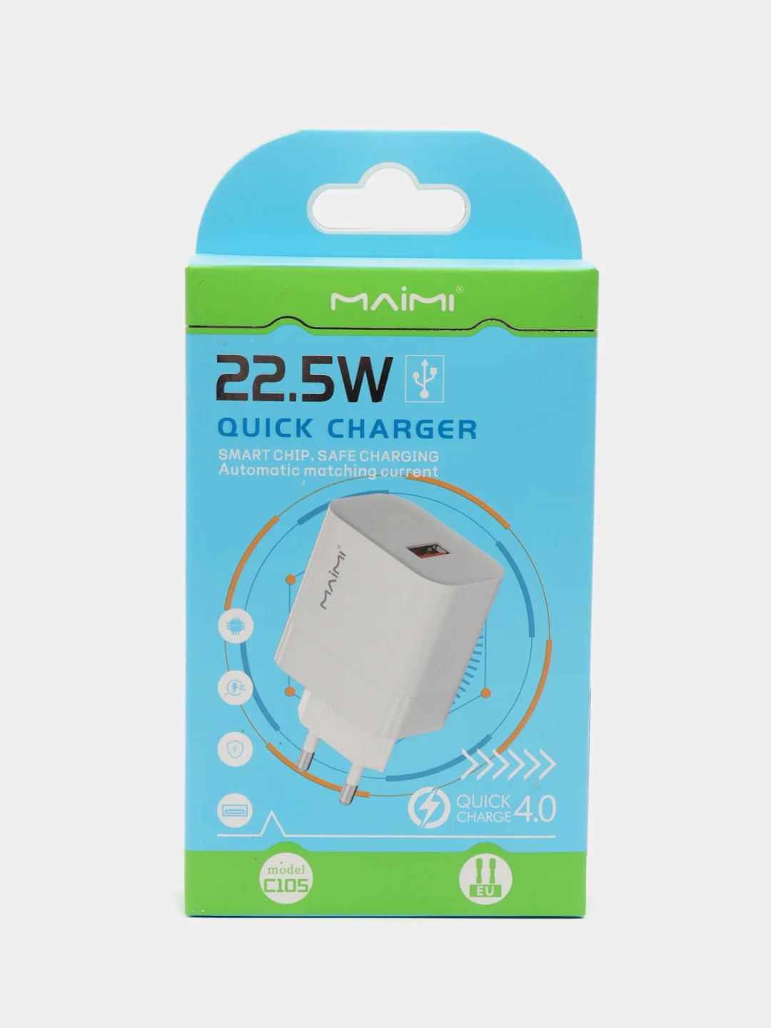 Зарядное устройство быстрая зарядка Maimi T22 22.5 W Tipe-c, Micro-USB