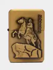 Бронзовый зажигалка бензиновая, подарочный набор зажигалка, бензин, кремний