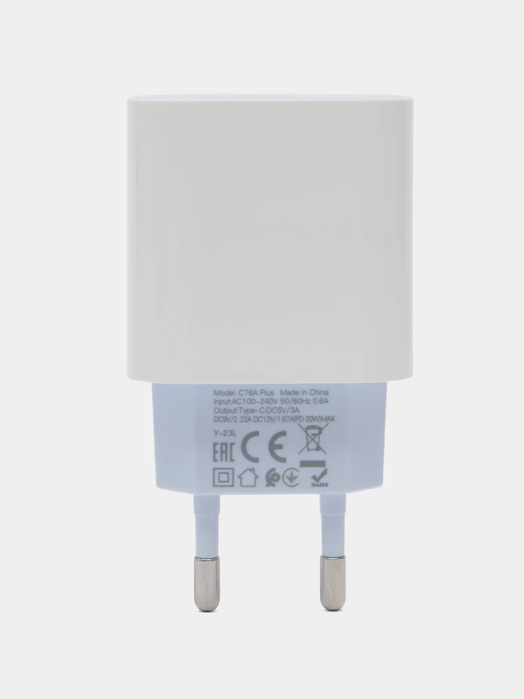 Зарядка для телефона type С зарядное устройство Hoco C76A Plus 20W, 3.0 QС, белый