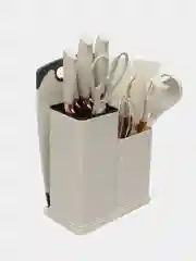 Белый набор кухонных принадлежностей, 19 предметов, 6 цветов