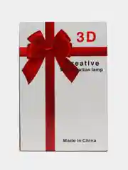 Золотой подарочный 3D светильник-ночник, с кнопкой вкл/выкл, питание USB, подарок на 8 марта
