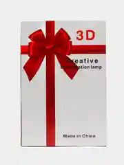Светло-жёлтый подарочный 3D светильник-ночник, с кнопкой вкл/выкл, питание USB, подарок на 8 марта