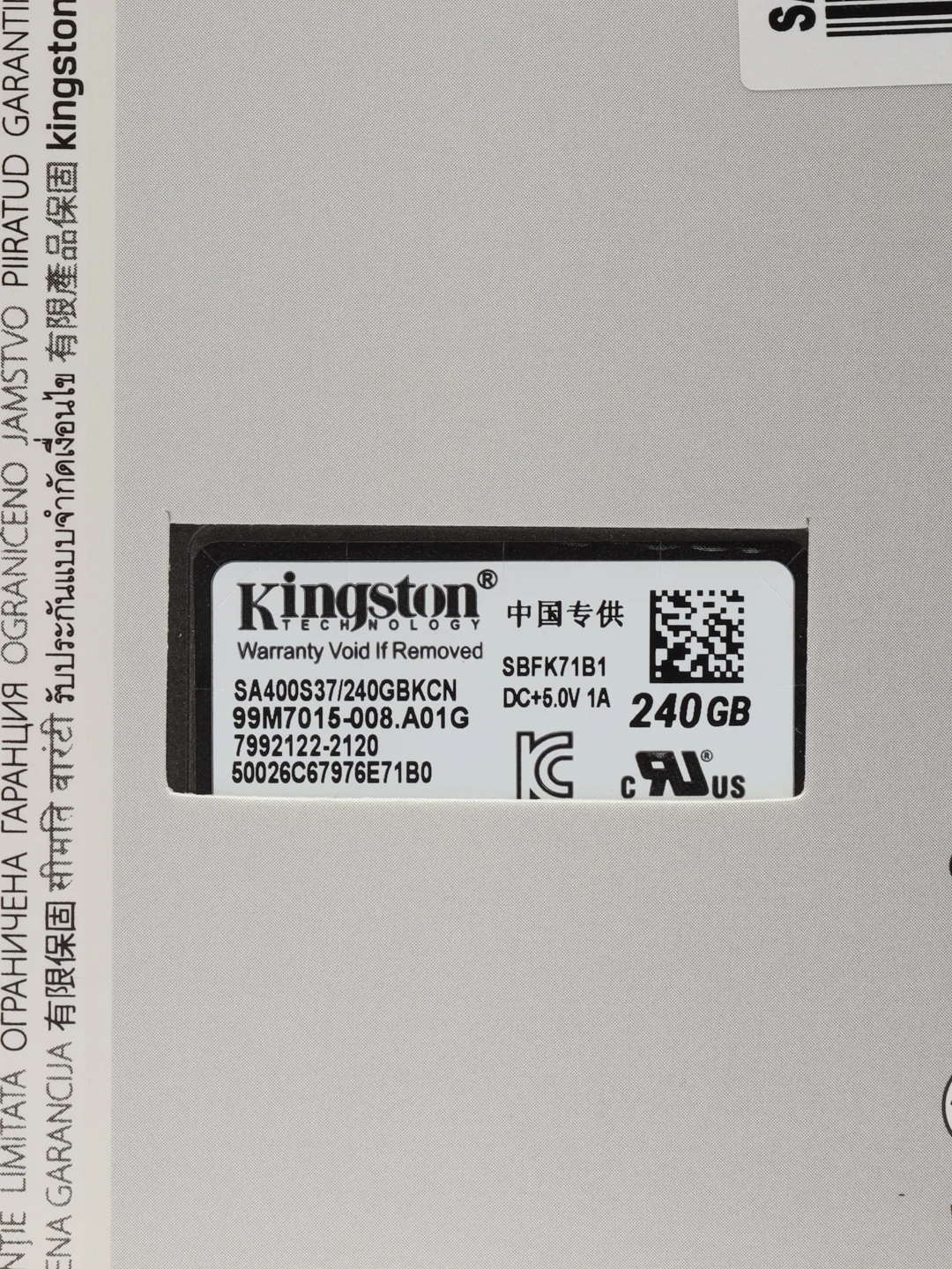 Kingston 240 ГБ Внутренний SSD-диск KingstonssdA400