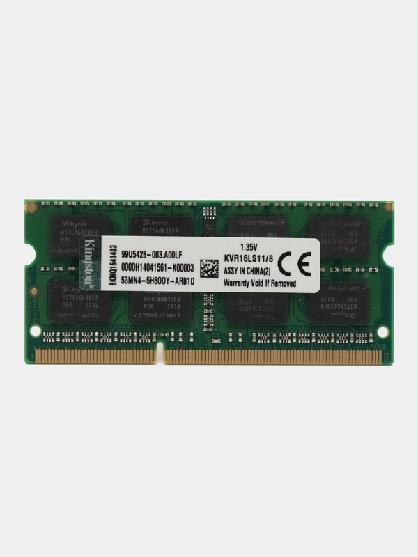 Kingston оперативная память для ноутбука DDR3, 8 ГБ, 1600 MHz, 1x8 ГБ, LapTop