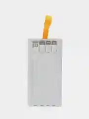 Белый power Bank 10000 mAh, с быстрой зарядкой, прозрачный корпус, подсветка