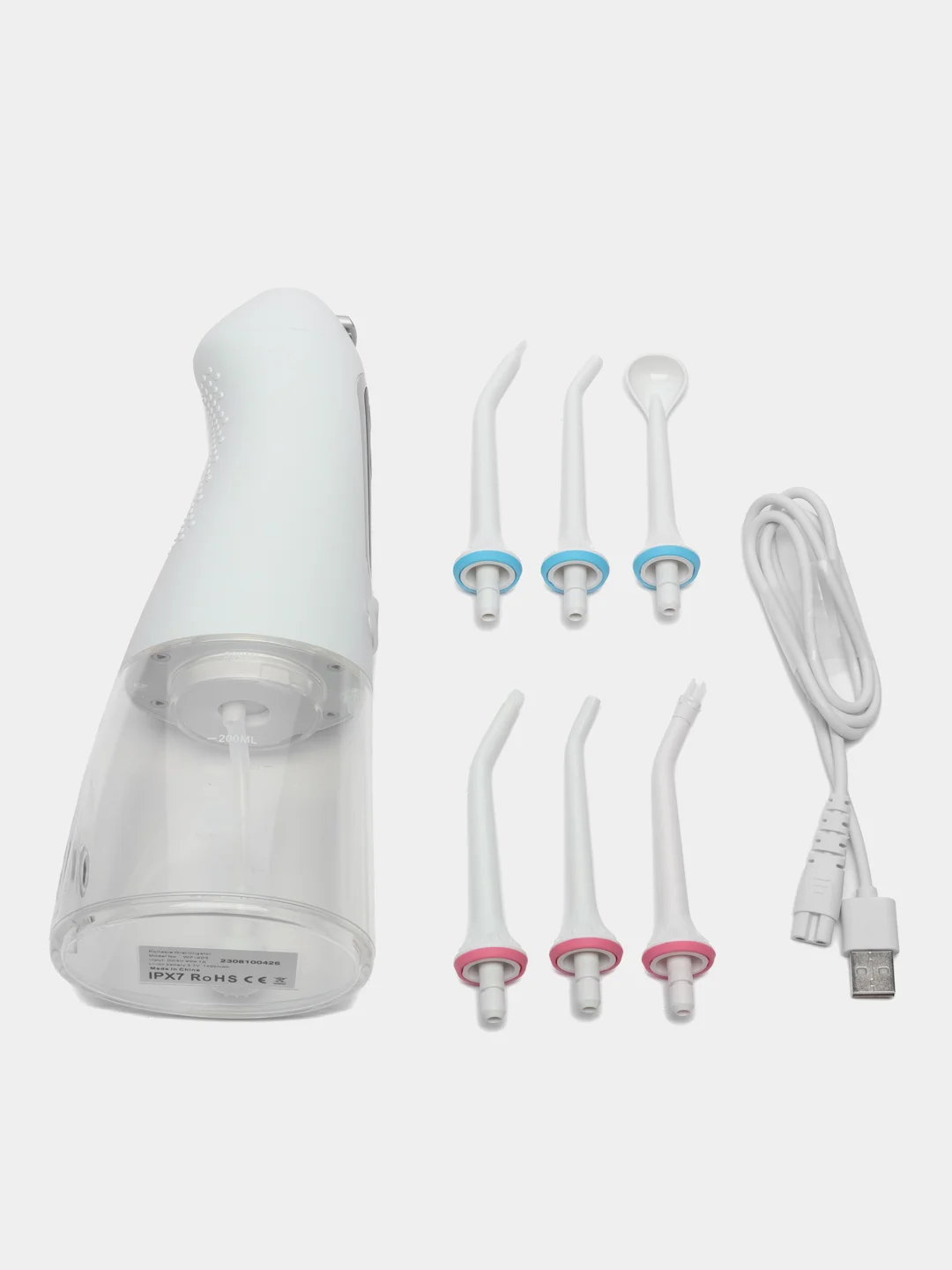 Белый ирригатор Portable Oral Irrigator, 6 насадок