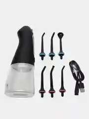 Черный ирригатор Portable Oral Irrigator, 6 насадок
