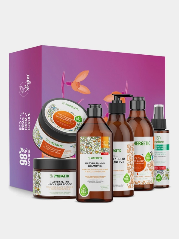 Подарочный набор для ухода за телом и волосами SYNERGETIC SPA Beauty